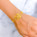 Special Square Three Chain 22k Gold Bracelet 