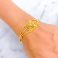 Special Square Three Chain 22k Gold Bracelet 