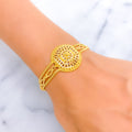 Intricate Reflective Beaded 22k Gold Bracelet 