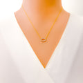Priceless Oval 18k Gold + Diamond Necklace 