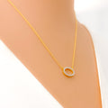 Priceless Oval 18k Gold + Diamond Necklace 