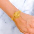 Festive Floral Dome 22k Gold Bracelet 