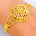 Festive Floral Dome 22k Gold Bracelet 