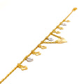 Gorgeous Heart 22K Gold Charm Bracelet
