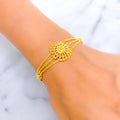 Majestic Dazzling Floral 22k Gold Bracelet 