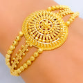 Extravagant Dual Layered 22k Gold Bead Bracelet 