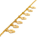 Dangling Detailed 22K Gold Charm Bracelet