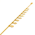Trendy Stately 22K Gold Charm Bracelet
