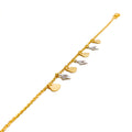 Posh Heart 22K Gold Charm Bracelet