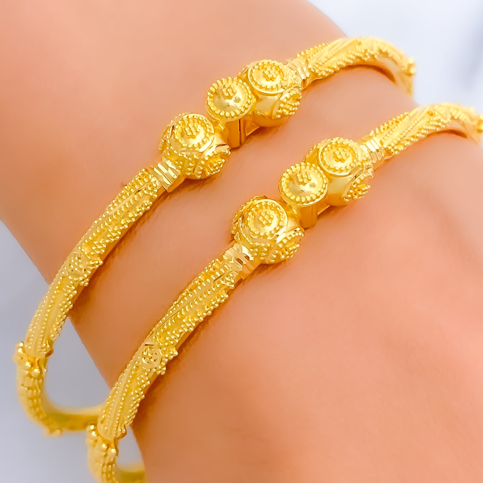 Gold pipe deals bangles