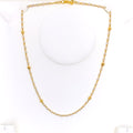 Shiny Stunning 22k Gold Pearl Necklace - 16"