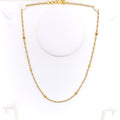 Sleek Smart 22k Gold Pearl Necklace - 16"