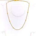 Disco Shimmery 22k Gold Pearl Necklace - 16"