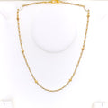 Attractive Delicate 22k Gold Pearl Necklace - 16"