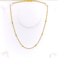 Gorgeous Glowing 22k Gold Pearl Necklace - 16"