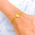 Reflective Floral 21k Gold Bracelet 