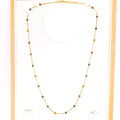 Festive Fancy 22k Gold Long Meena Orb Chain - 26"  