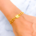 Stylish Rectangular 21k Gold Bracelet