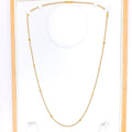 Evergreen Charming 22k Gold Long Pearl Necklace - 26"