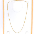 Luxurious Dapper 22k Gold Long Peal Necklace - 26"    