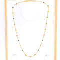 Timeless Bright 22k Gold Long Meena Orb Chain - 26"  