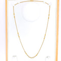 Delightful Graduating 22k Gold Pearl Necklace - 26"