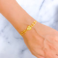 Fancy Heart 21k Gold Bracelet 