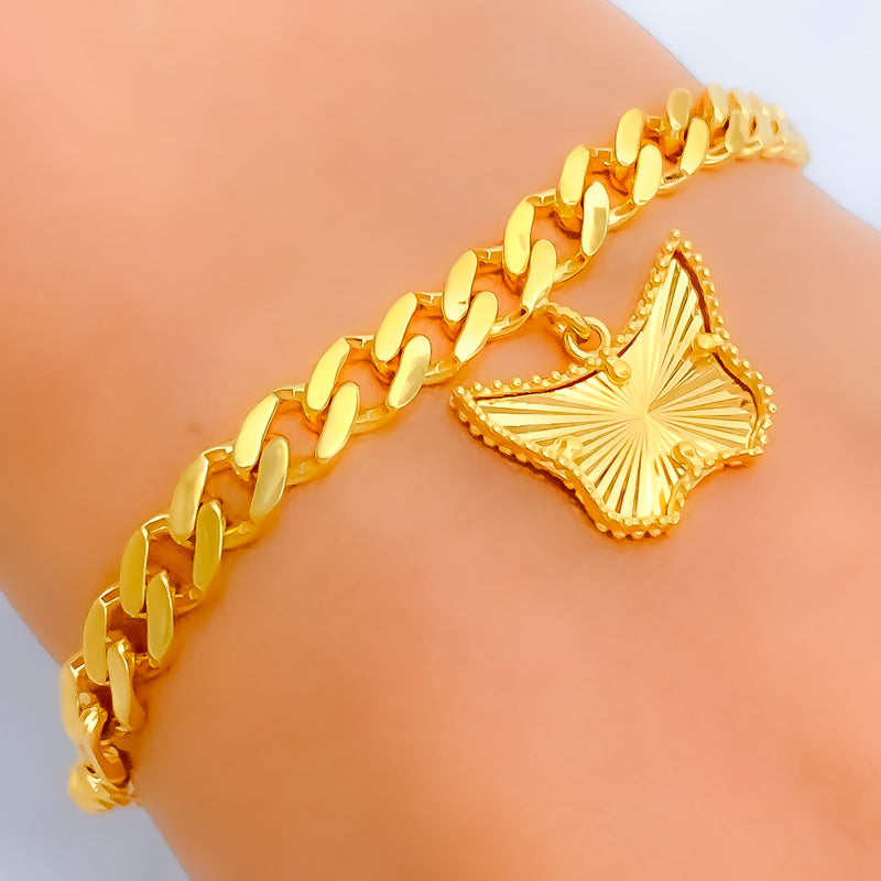 Beautiful Butterfly 21k Gold Bracelet