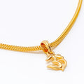 Petite Classy 22k Gold OM Pendant
