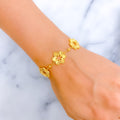 Dressy Floral 21k Gold Bracelet