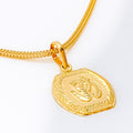 Charming Engraved 22k Gold OM Pendant
