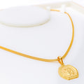 Charming Engraved 22k Gold OM Pendant