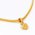Sleek Ethereal 22k Gold OM Pendant