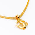 Slender Posh 22k Gold OM Pendant