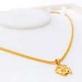 Bright Stylish 22k Gold OM Pendant