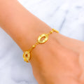 High Finish Oval 21k Gold Bracelet