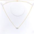 Radiant Paperclip 18k Gold + Diamond Necklace 