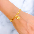 Upscale Heart 21k Gold Bracelet