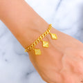 Dazzling Rhombus 21k Gold Bracelet