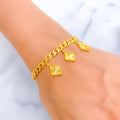 Dazzling Rhombus 21k Gold Bracelet