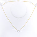 Priceless Oval 18k Gold + Diamond Necklace 