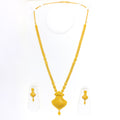 Mesmerizing Ornamental Long Beaded 22k Gold Set