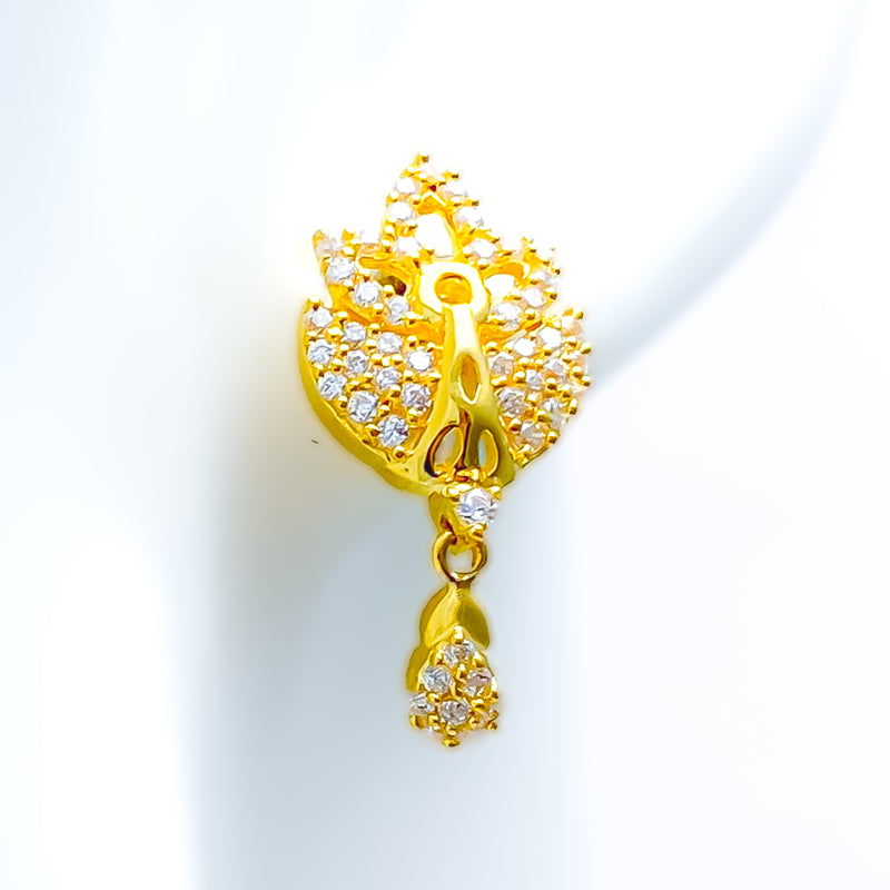 eloquent-trendy-22k-gold-cz-earrings