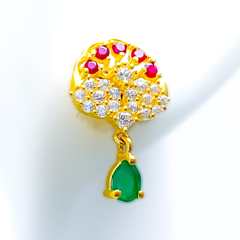 colorful-blooming-22k-gold-cz-earrings