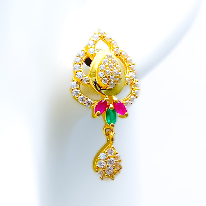 intricate-twinkling-22k-gold-cz-earrings
