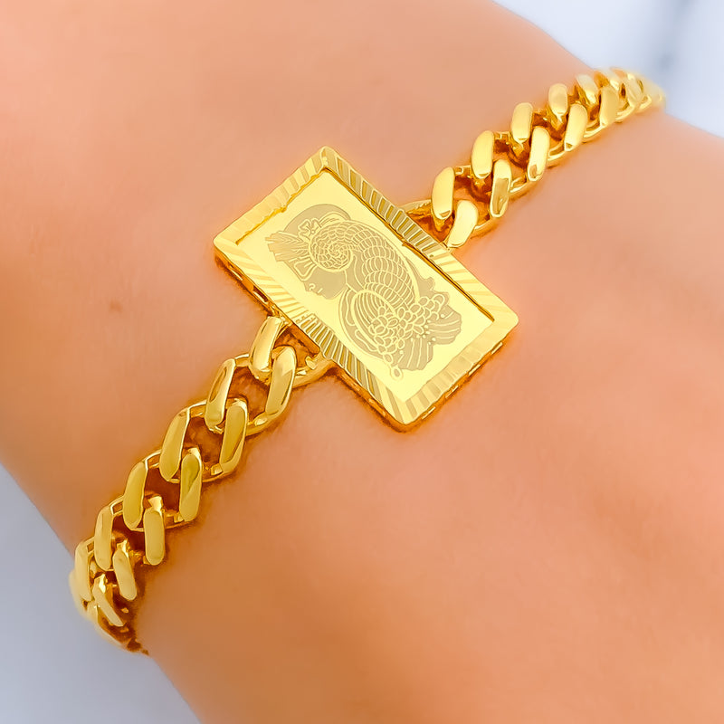 Coin Pendant Toggle clasp 18K Gold-Plated Bracelet – KesleyBoutique