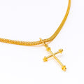 Eternal Graceful 22k Gold Cross Pendant