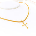 Eternal Graceful 22k Gold Cross Pendant