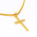 Refined Adorned 22k Gold Cross Pendant