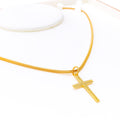 Refined Adorned 22k Gold Cross Pendant